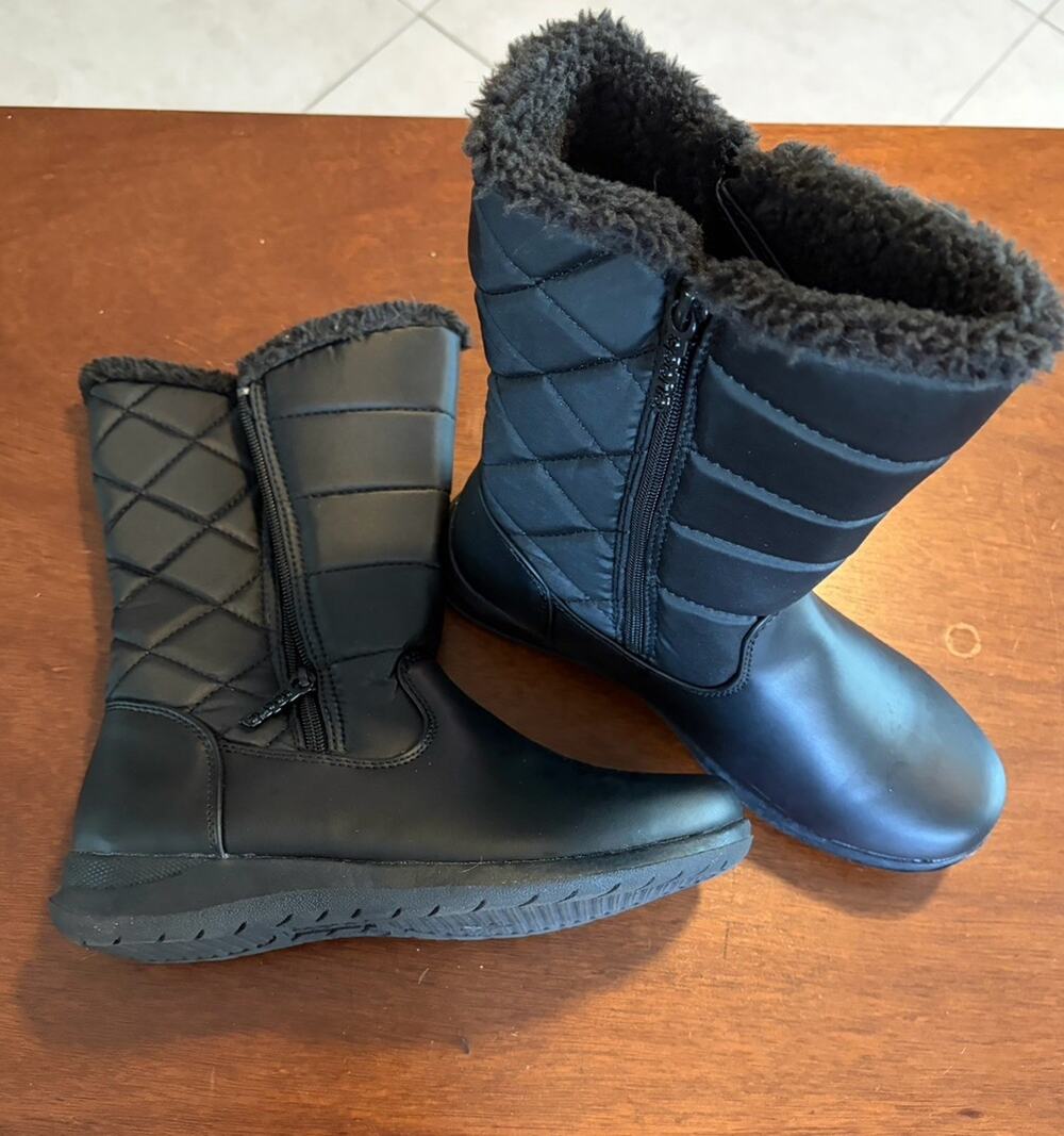 Sporto Black Winter Boot Sz 6